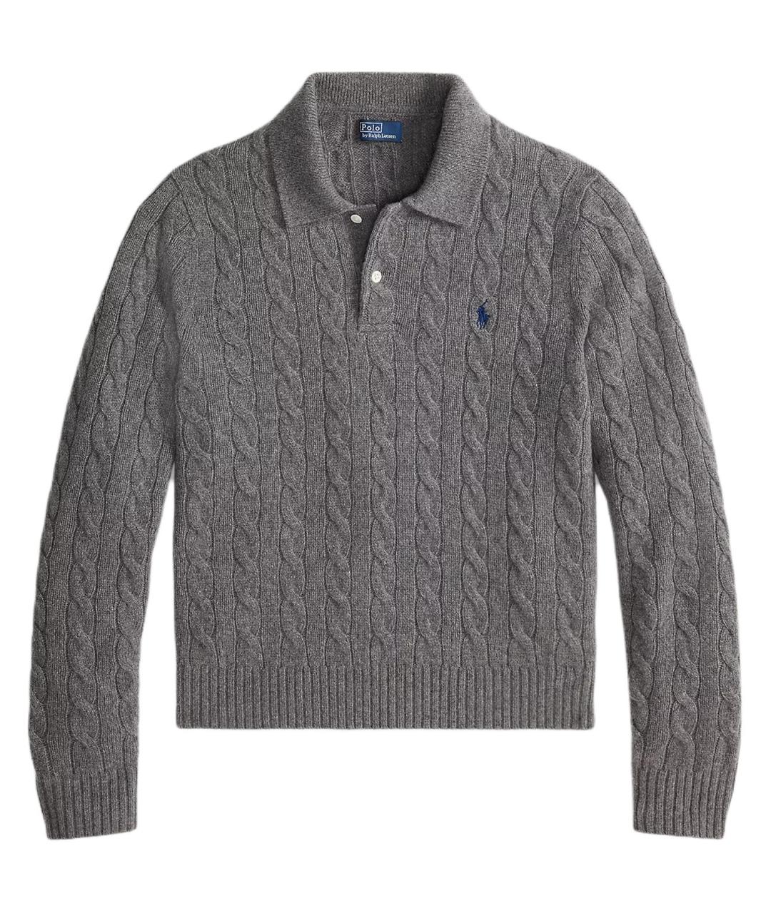 POLO RALPH LAUREN Серый хлопковый джемпер / свитер, фото 1