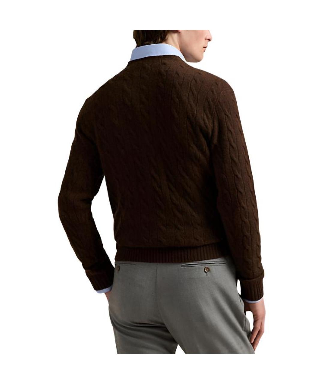 POLO RALPH LAUREN Коричневый джемпер / свитер, фото 4