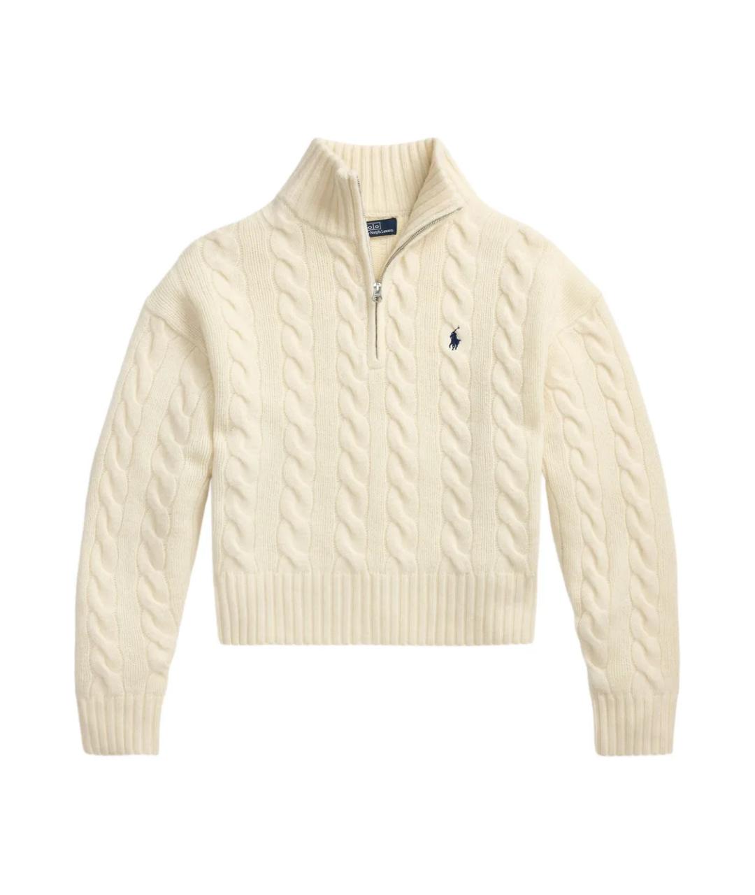 POLO RALPH LAUREN Бежевый хлопковый джемпер / свитер, фото 1