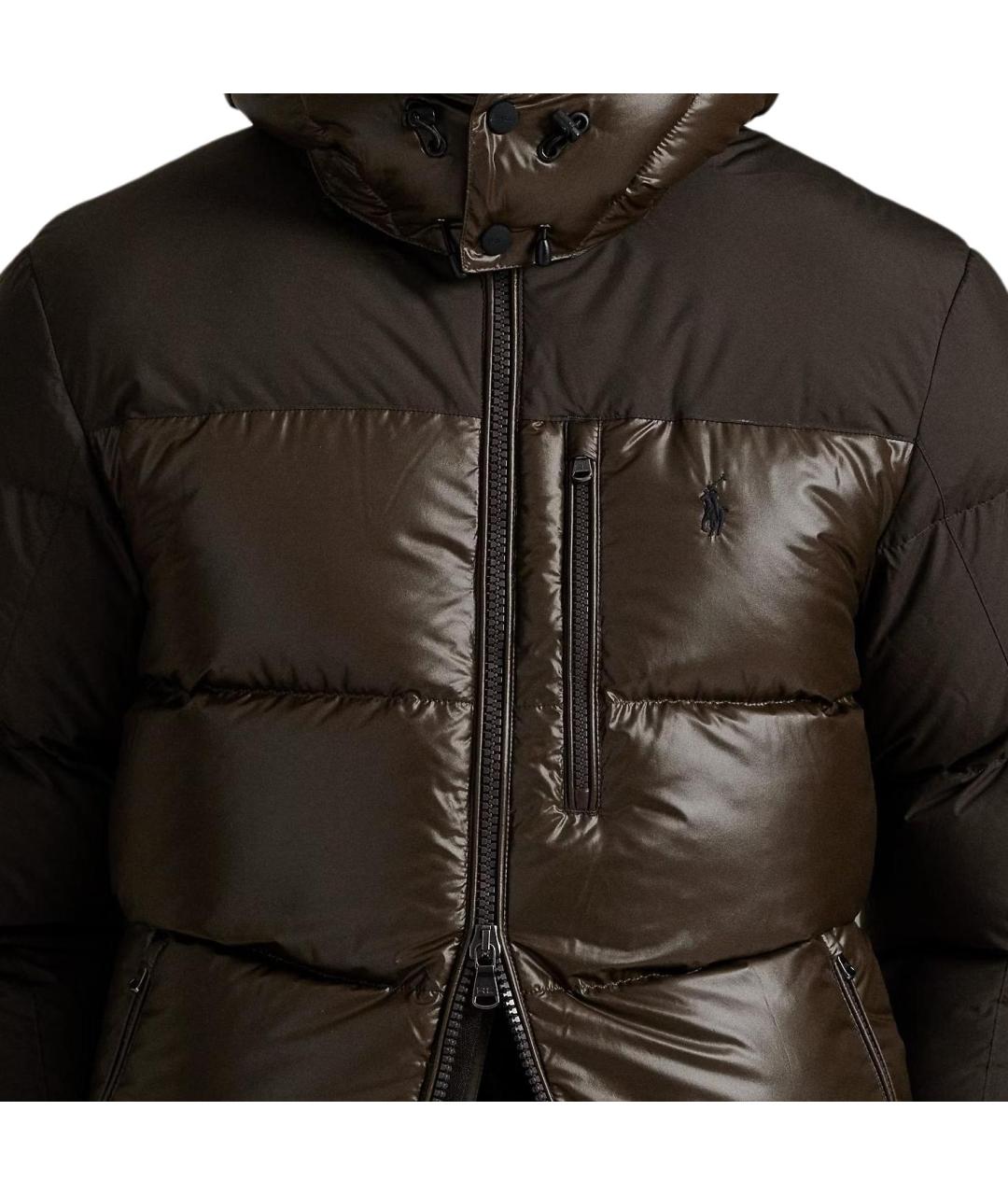 POLO RALPH LAUREN Коричневая полиамидовая куртка, фото 4