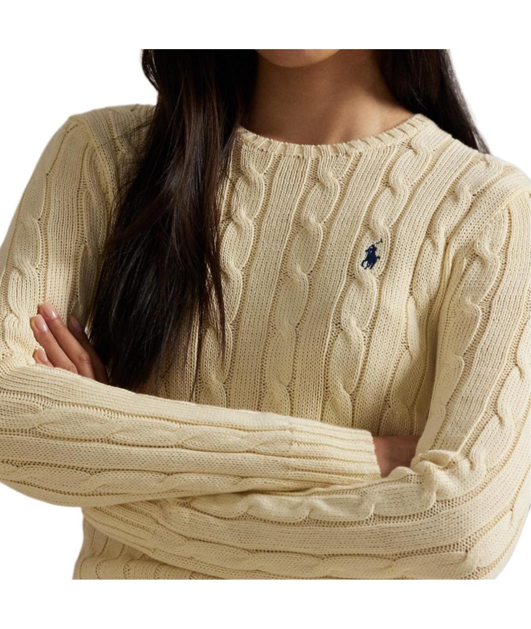 POLO RALPH LAUREN Бежевый хлопковый джемпер / свитер, фото 5