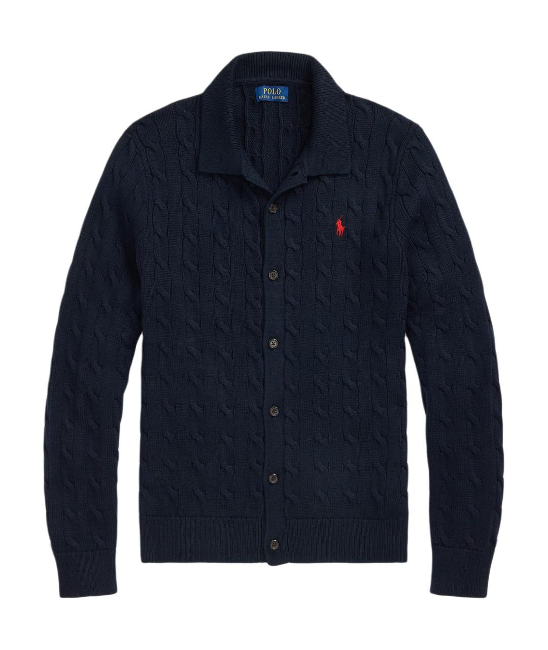 POLO RALPH LAUREN Синий хлопковый кардиган, фото 1