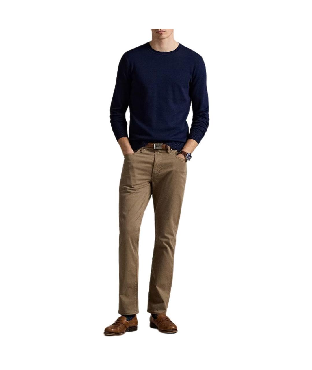 POLO RALPH LAUREN Синий шерстяной джемпер / свитер, фото 2