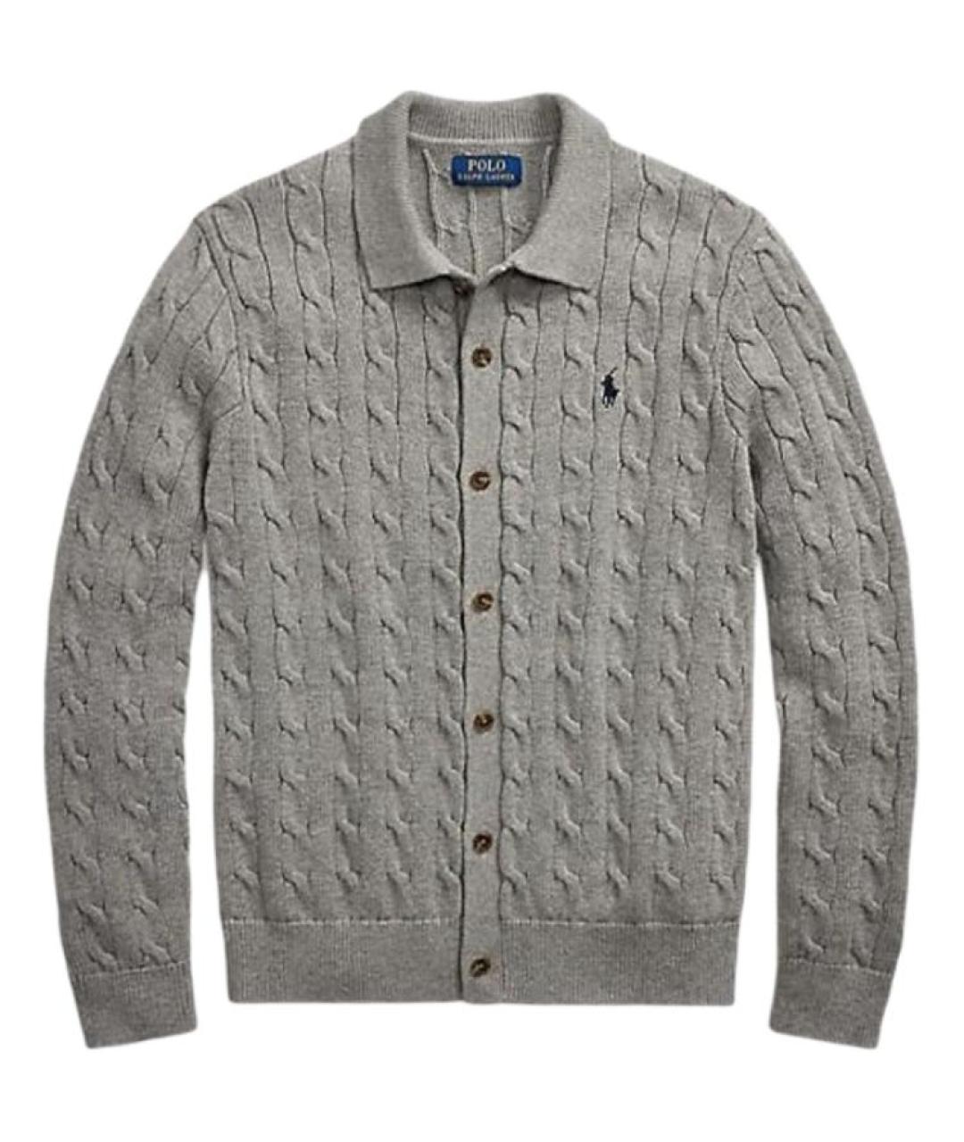 POLO RALPH LAUREN Серый кардиган, фото 1