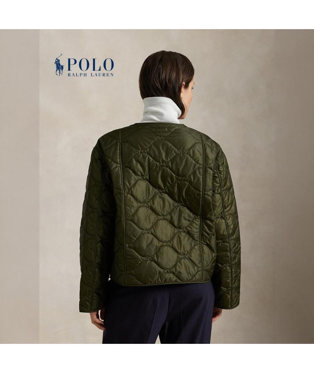 POLO RALPH LAUREN Зеленый пуховик, фото 4