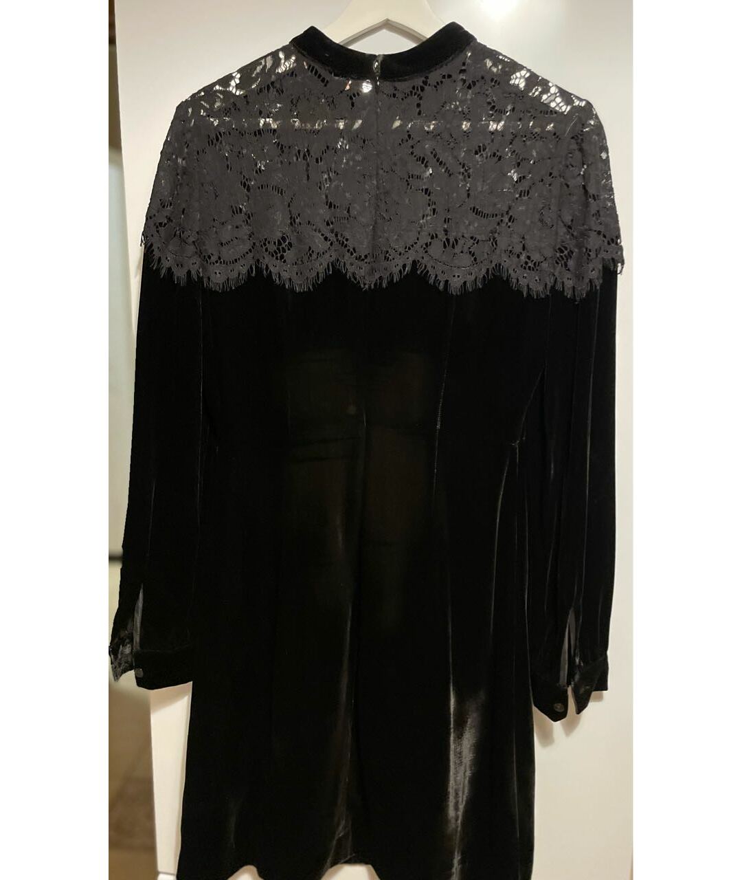 TWIN-SET Черное бархатное коктейльное платье, фото 2