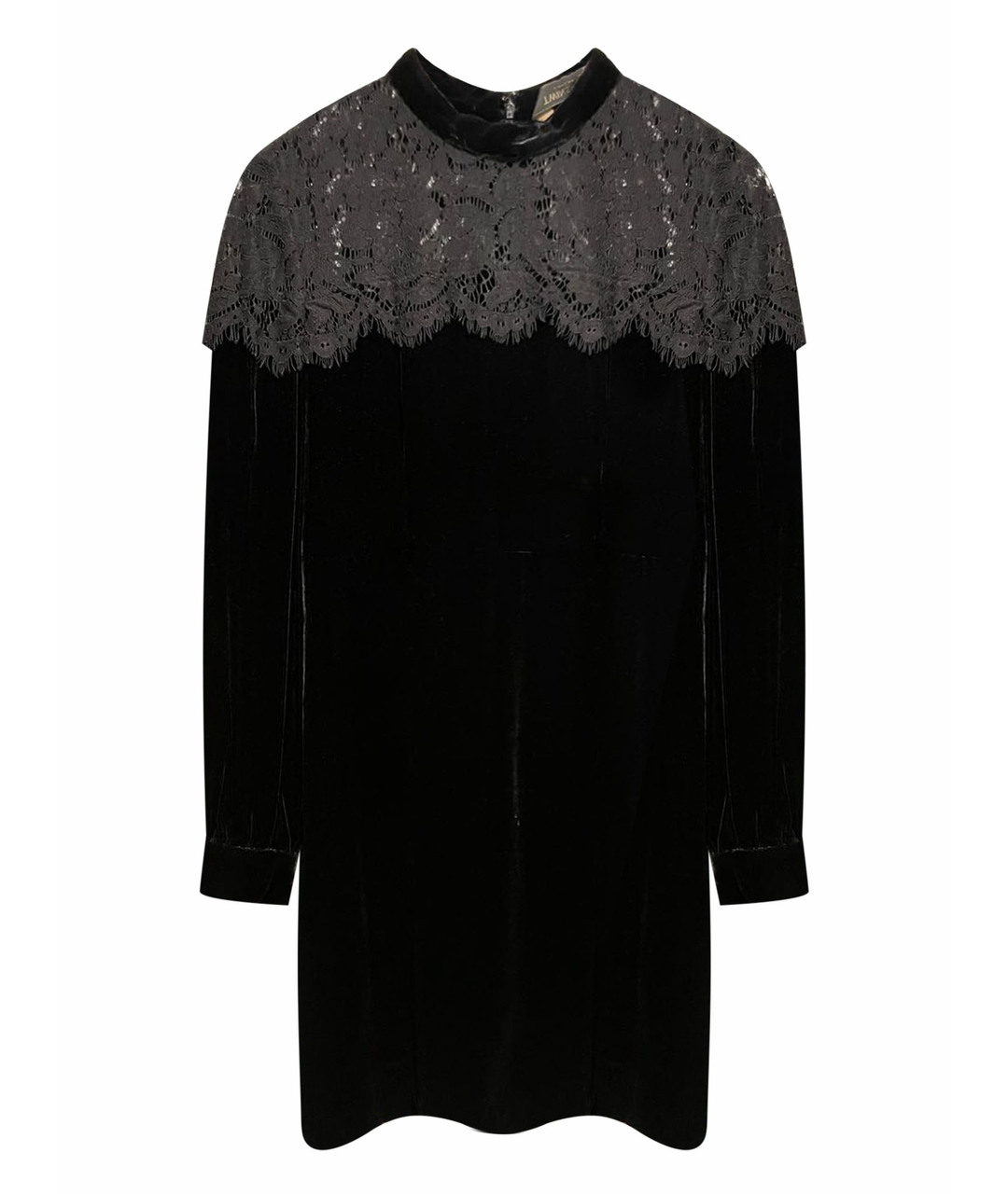 TWIN-SET Черное бархатное коктейльное платье, фото 1