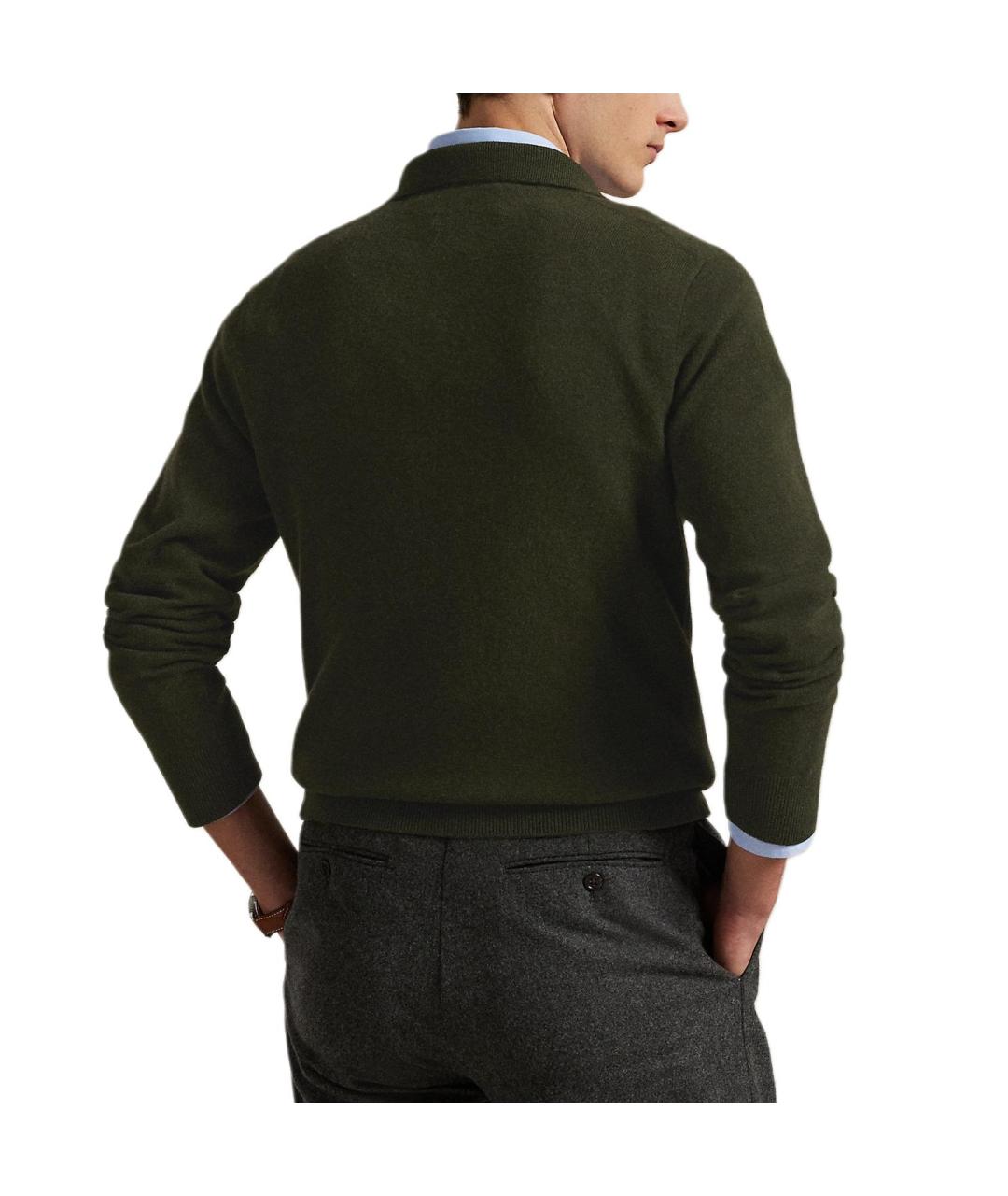 POLO RALPH LAUREN Зеленый шерстяной джемпер / свитер, фото 3