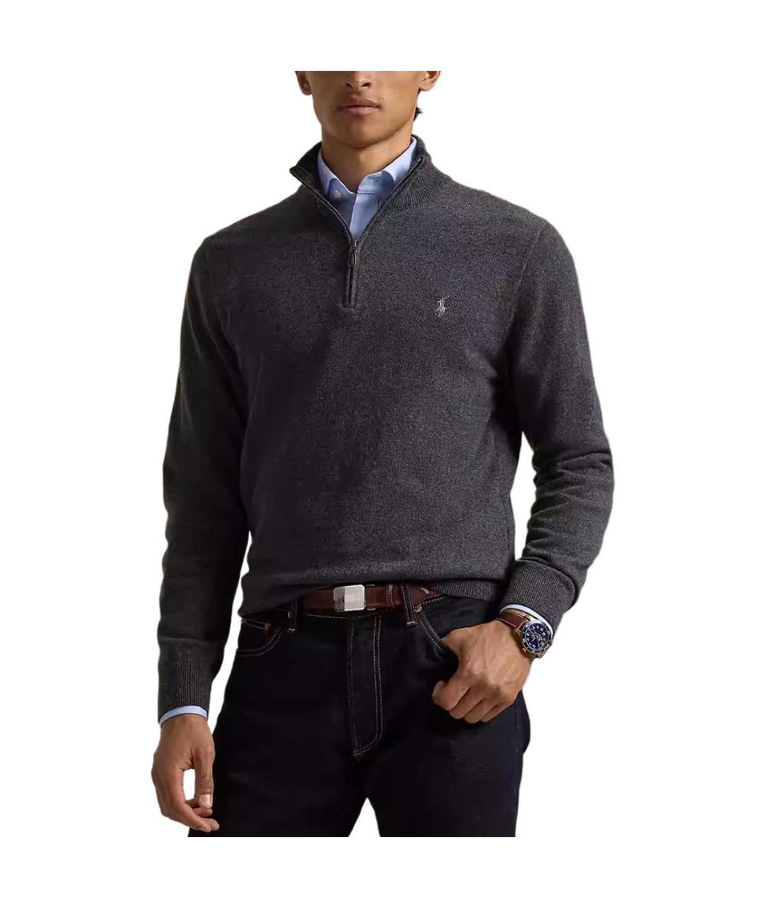 POLO RALPH LAUREN Серый шерстяной джемпер / свитер, фото 3