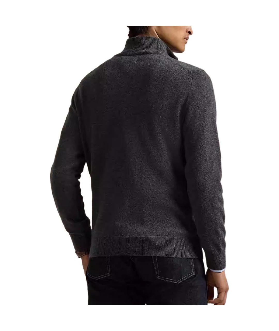 POLO RALPH LAUREN Серый шерстяной джемпер / свитер, фото 4