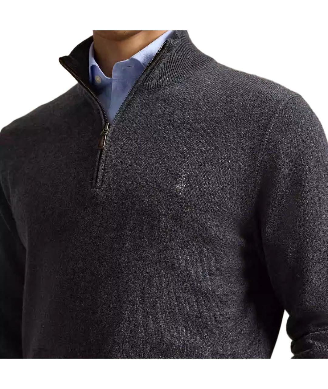 POLO RALPH LAUREN Серый шерстяной джемпер / свитер, фото 5
