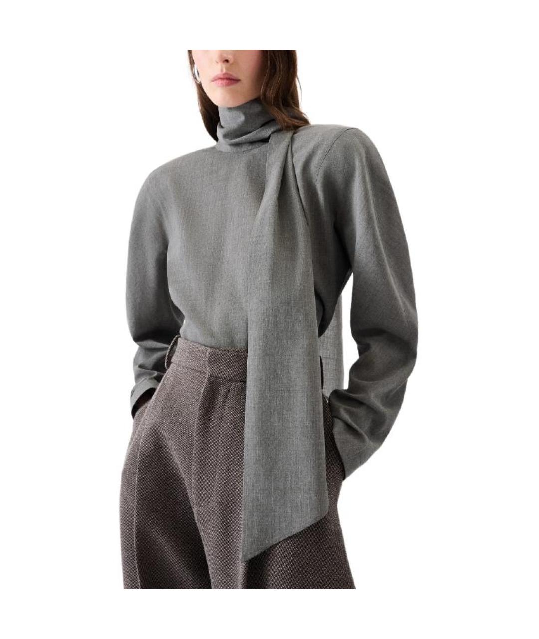 JACQUEMUS Серая блузы, фото 4
