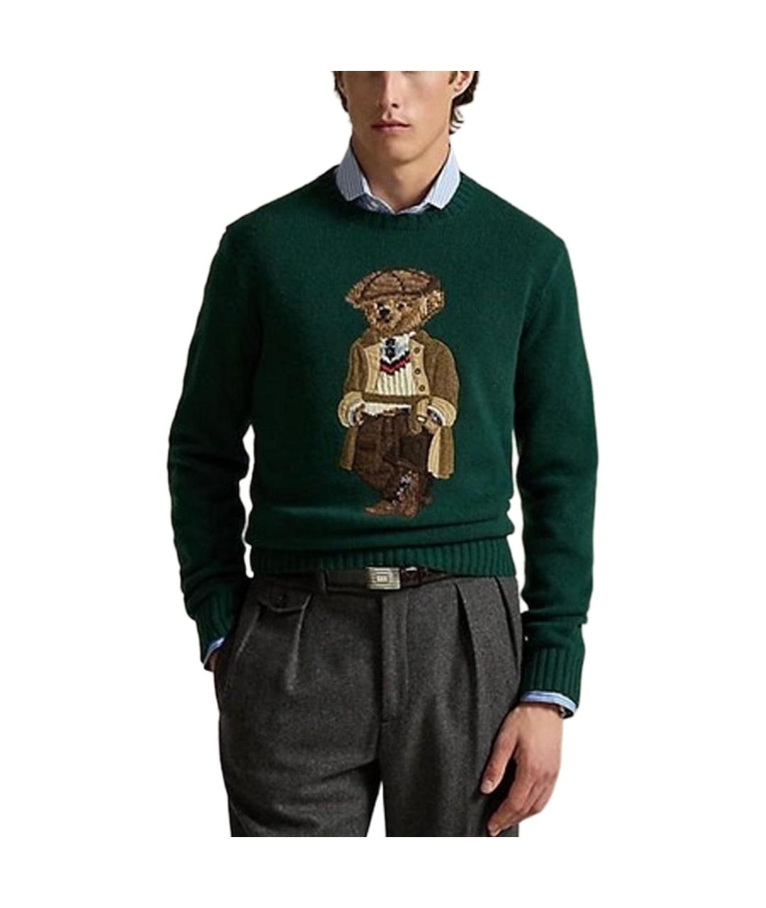 POLO RALPH LAUREN Зеленый джемпер / свитер, фото 2