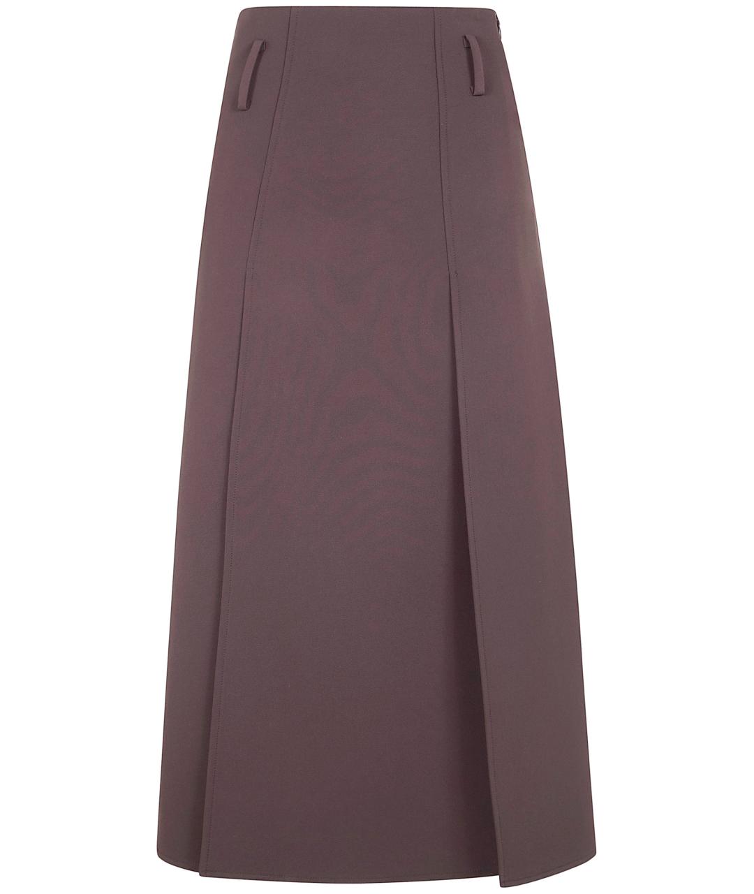 DRHOPE Коричневая полиэстеровая юбка миди, фото 1