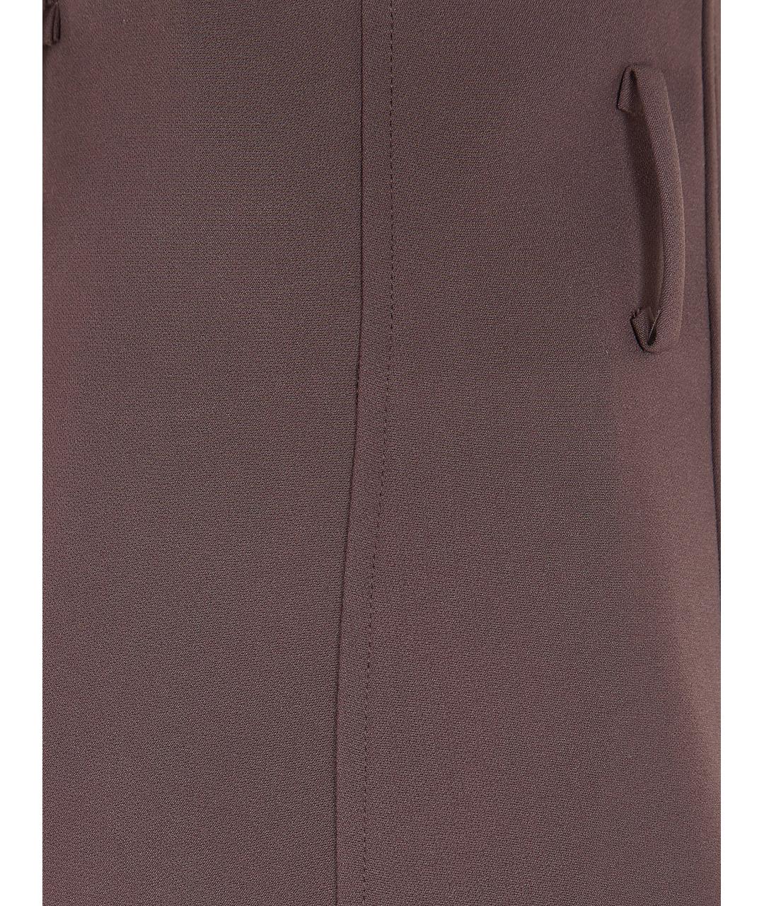 DRHOPE Коричневая полиэстеровая юбка миди, фото 3