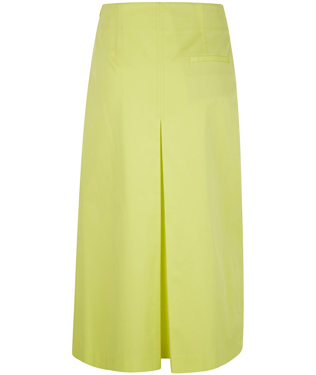 DRHOPE Желтая хлопковая юбка миди, фото 2