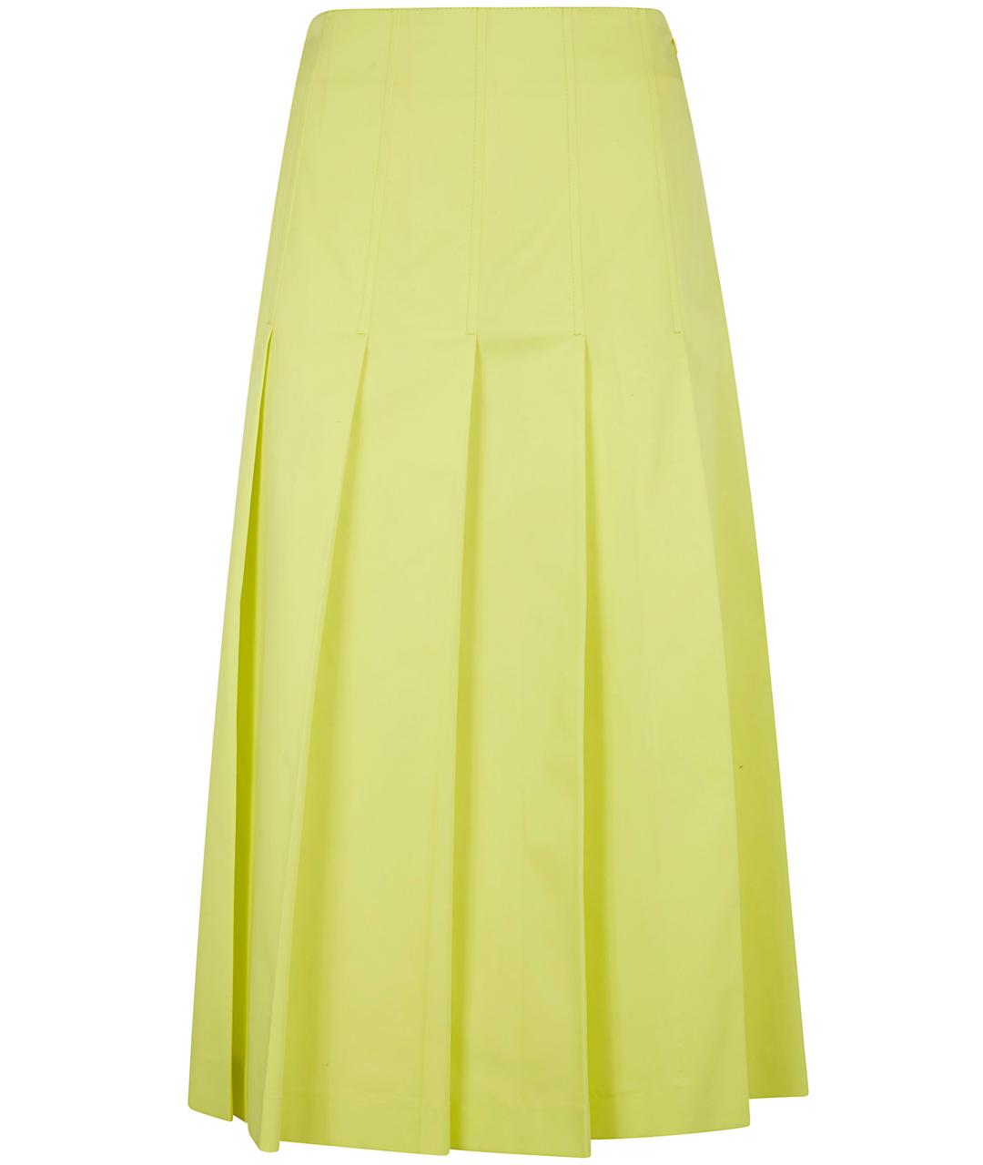 DRHOPE Желтая хлопковая юбка миди, фото 1