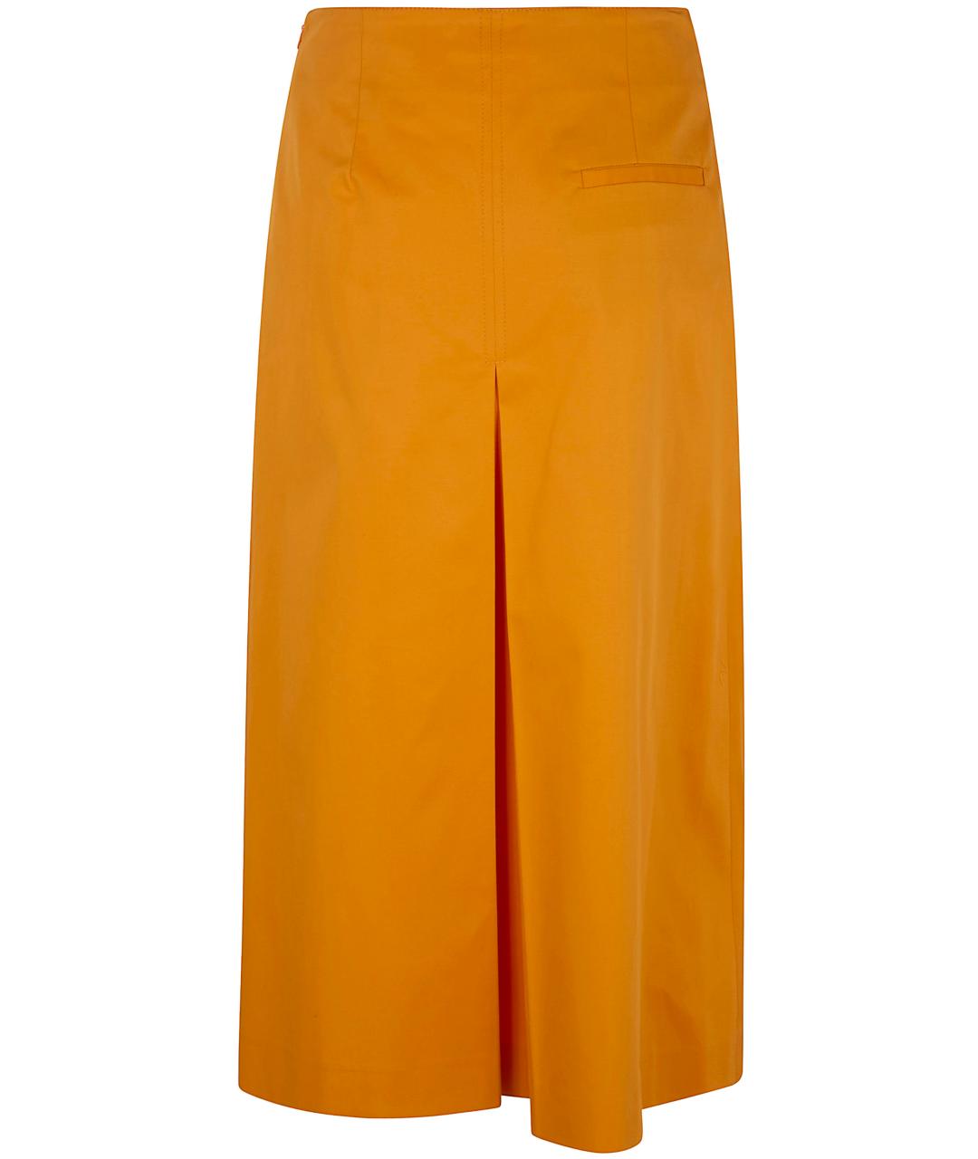 DRHOPE Желтая хлопковая юбка миди, фото 2