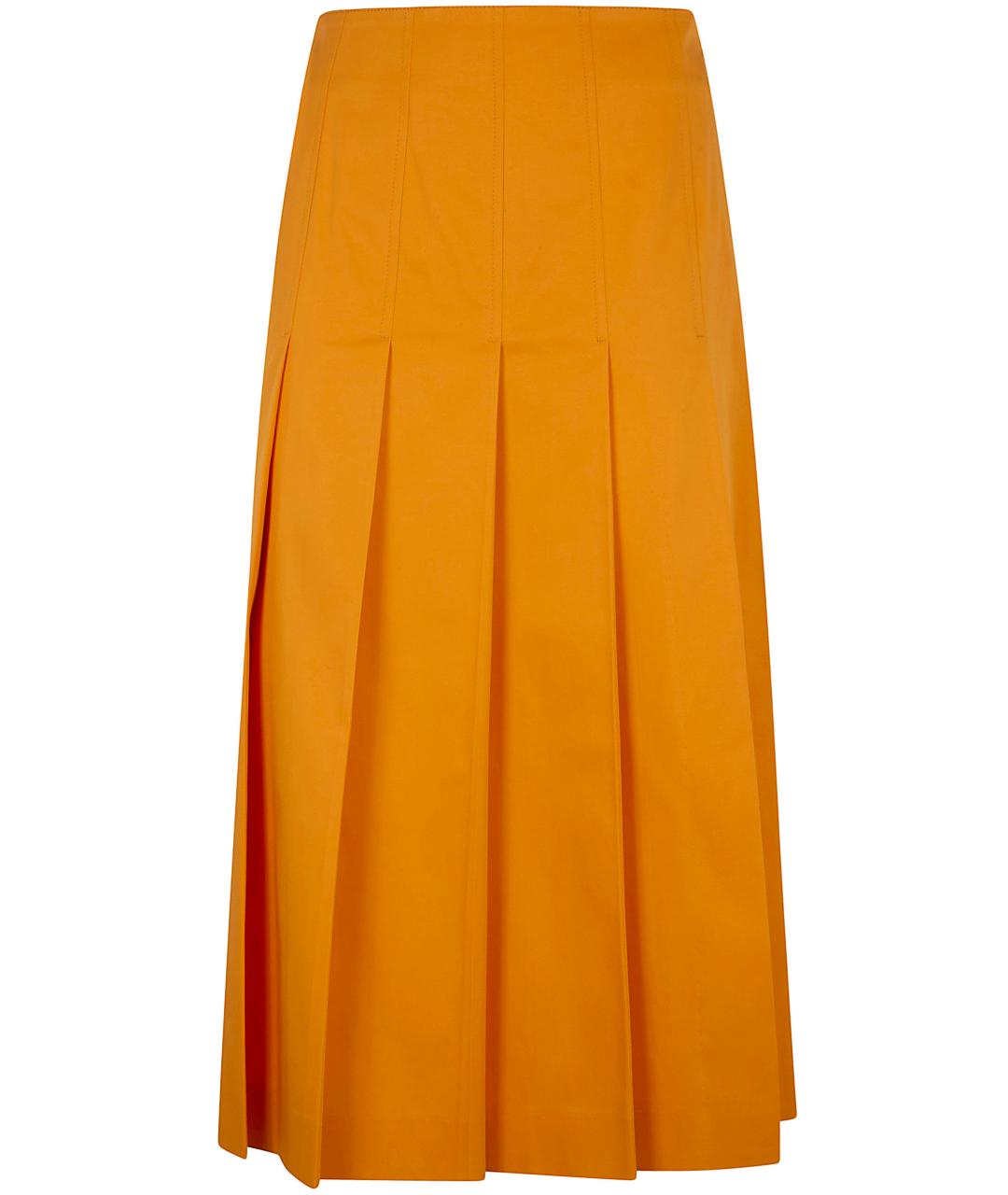 DRHOPE Желтая хлопковая юбка миди, фото 1