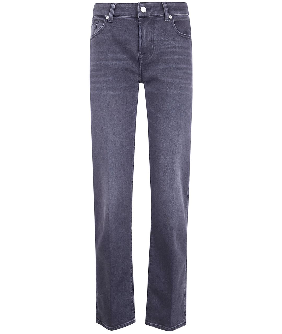 7 FOR ALL MANKIND Серые хлопковые прямые джинсы, фото 1