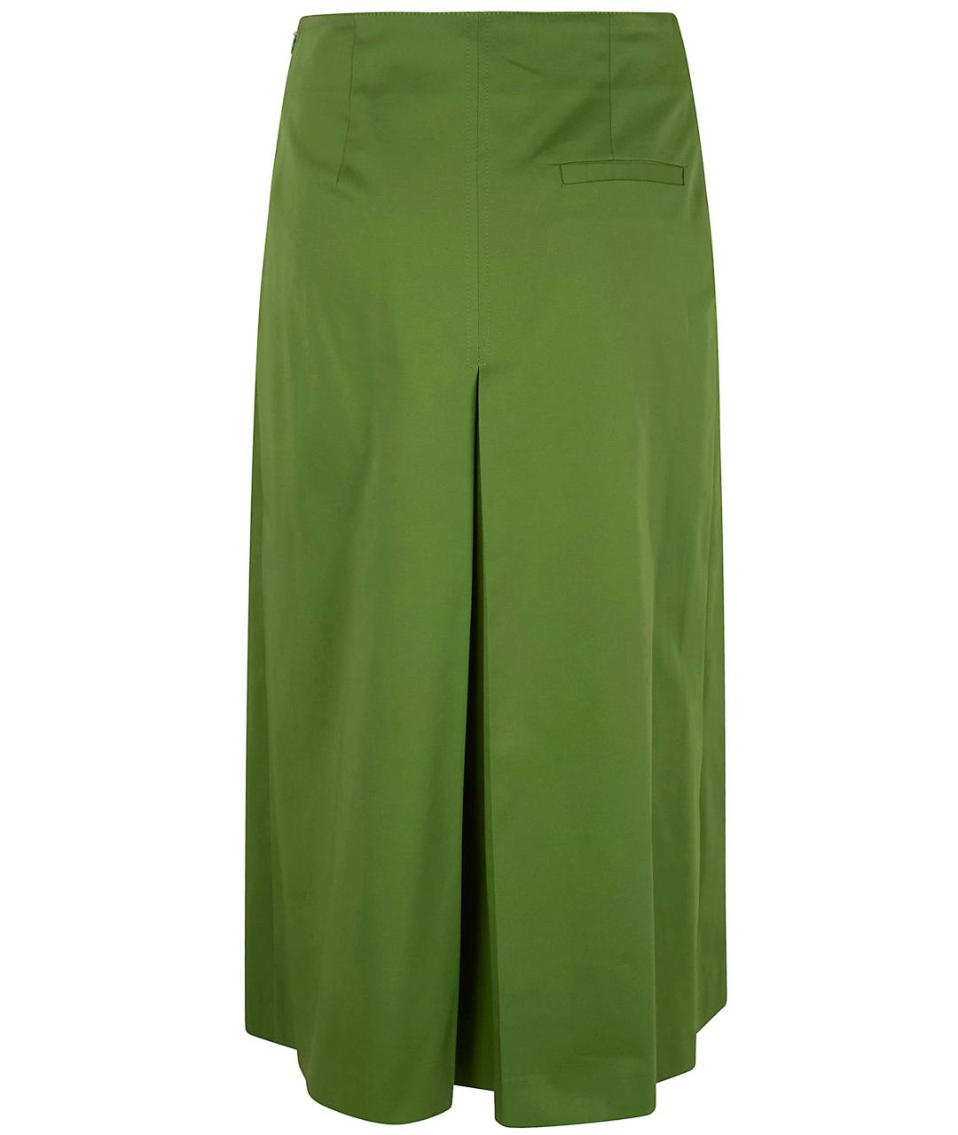 DRHOPE Зеленая хлопковая юбка миди, фото 2