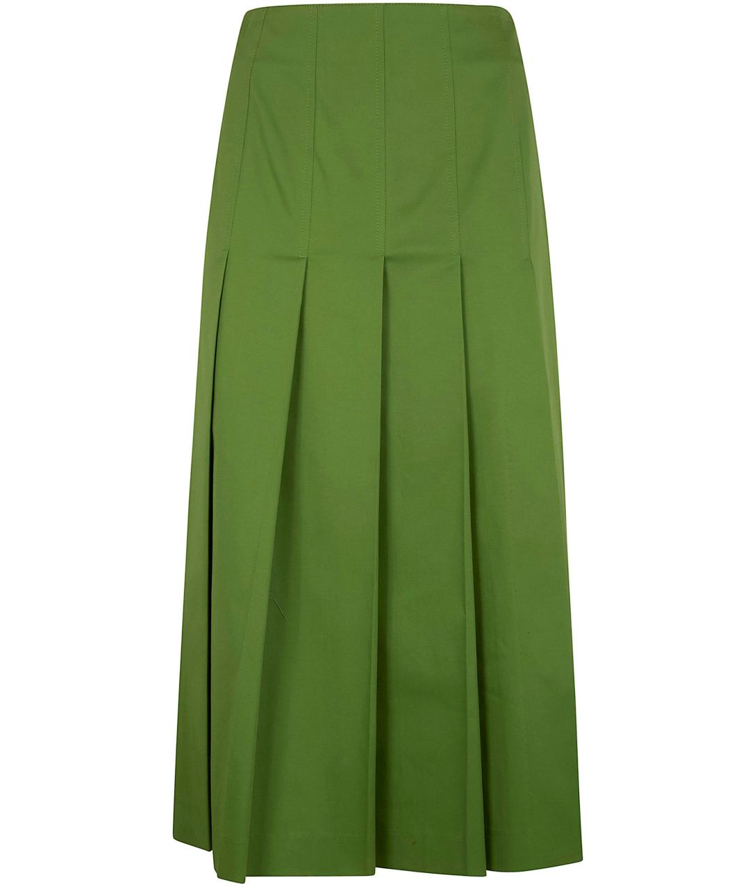DRHOPE Зеленая хлопковая юбка миди, фото 1