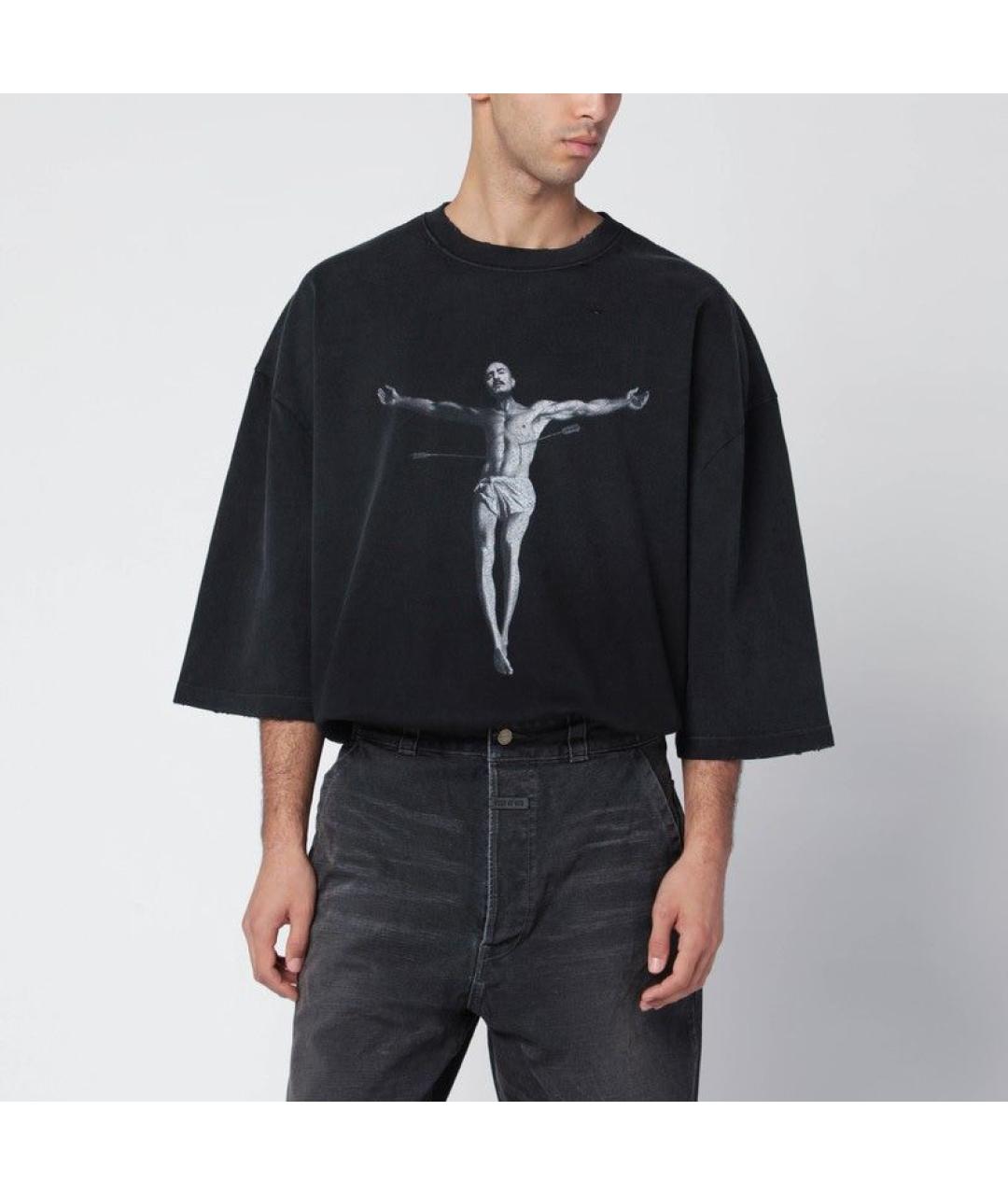 WILLY CHAVARRIA Черная хлопковая футболка, фото 2