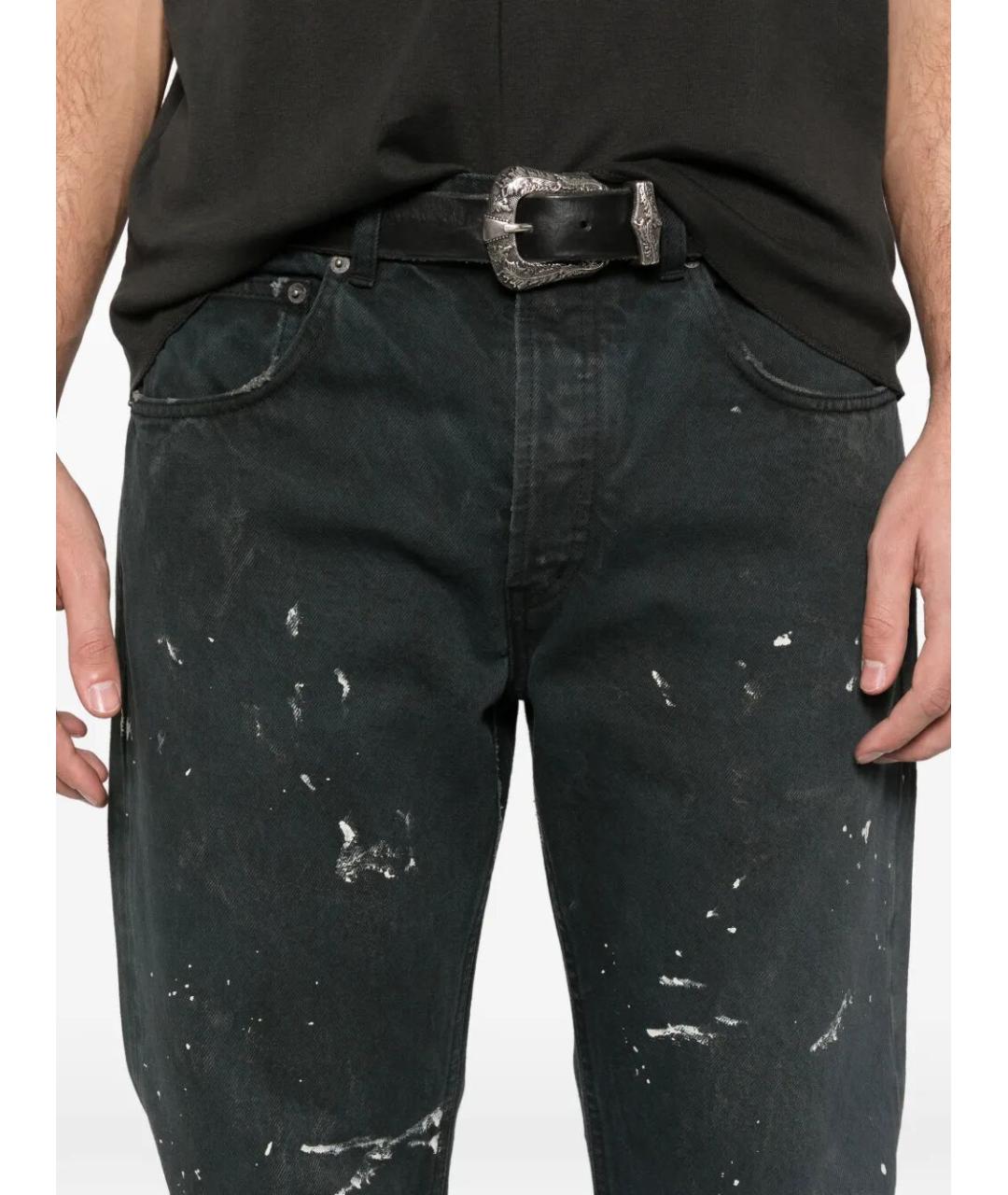 Enfants Riches Déprimés Черные хлопковые прямые джинсы, фото 3