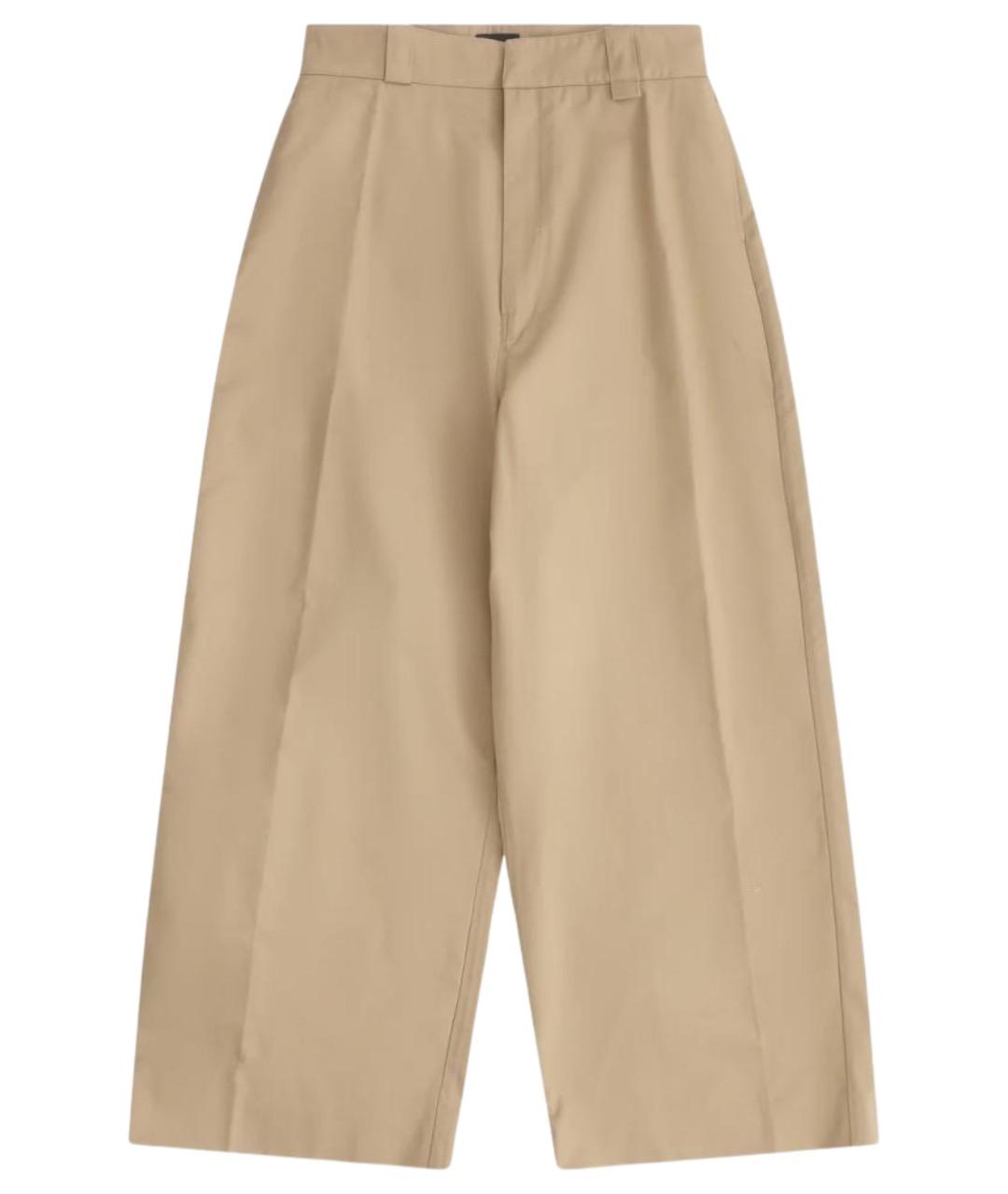 WILLY CHAVARRIA Бежевые полиэстеровые повседневные брюки, фото 1