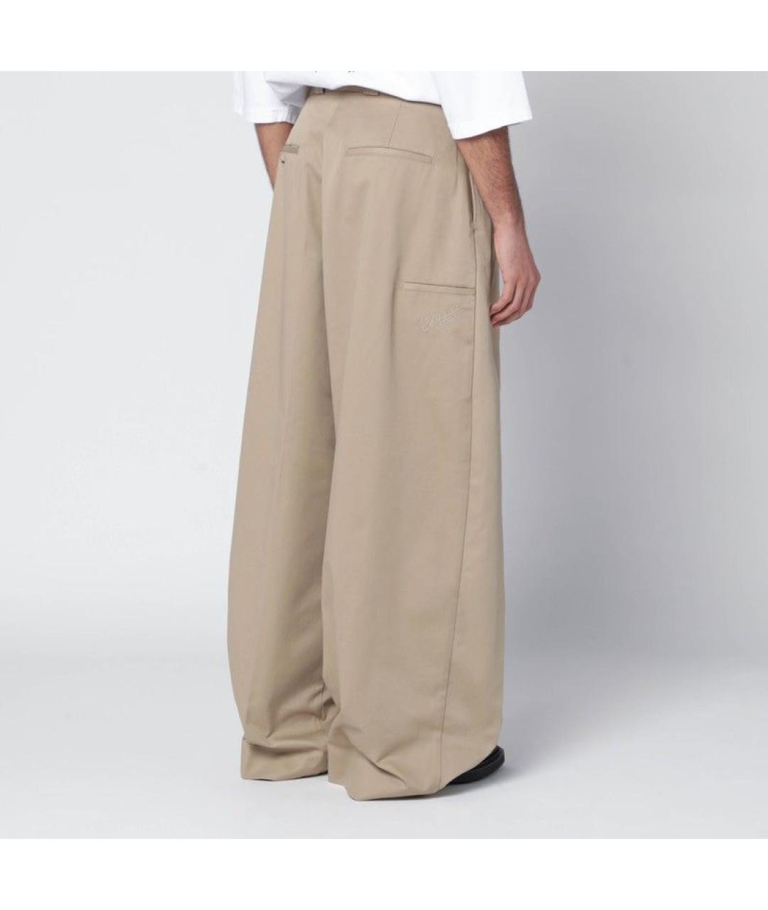 WILLY CHAVARRIA Бежевые полиэстеровые повседневные брюки, фото 3
