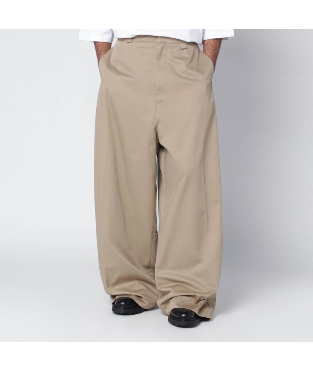 WILLY CHAVARRIA Бежевые полиэстеровые повседневные брюки, фото 2