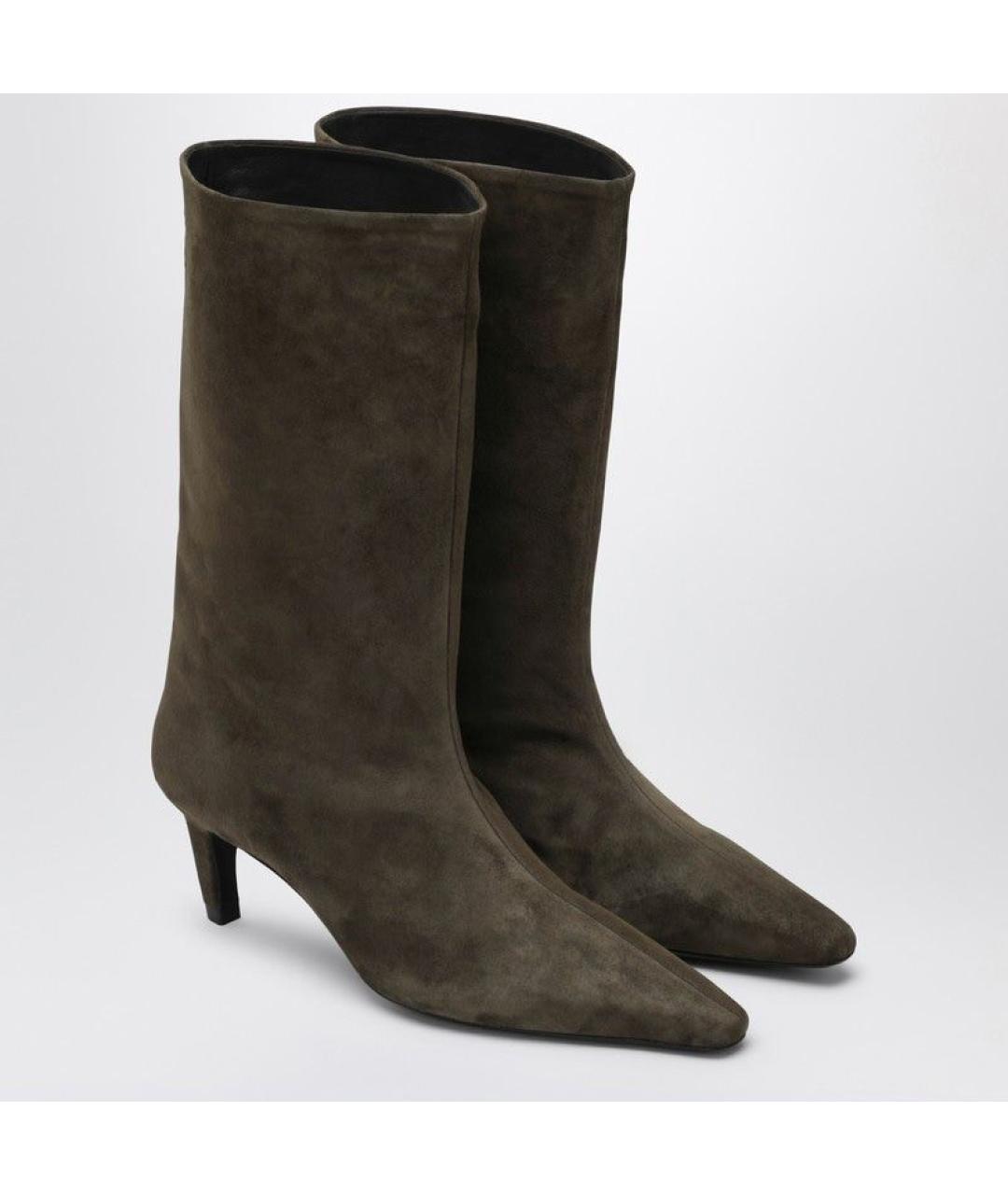 JUDE Коричневые замшевые сапоги, фото 2