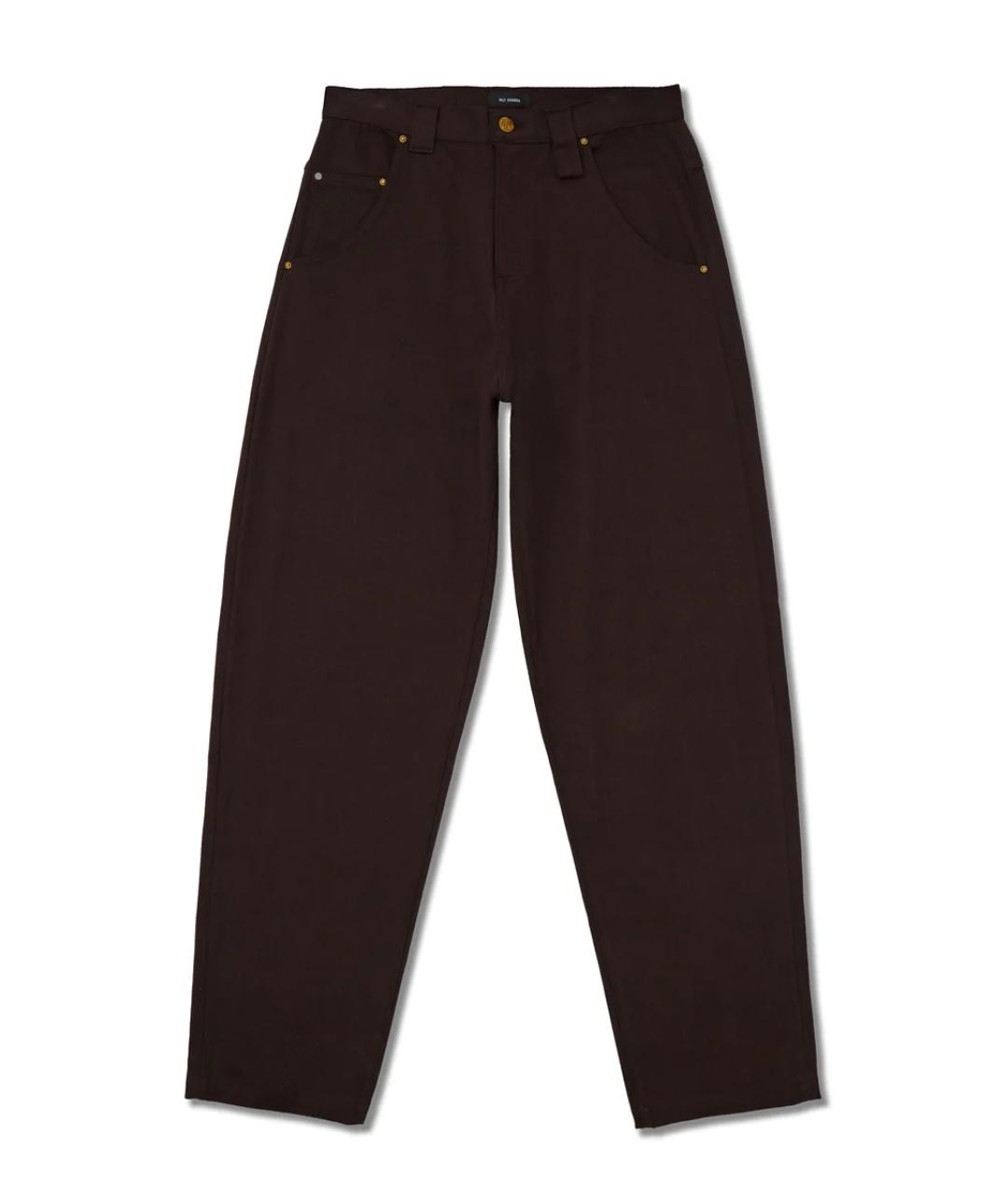 WILLY CHAVARRIA Коричневые хлопковые прямые джинсы, фото 1