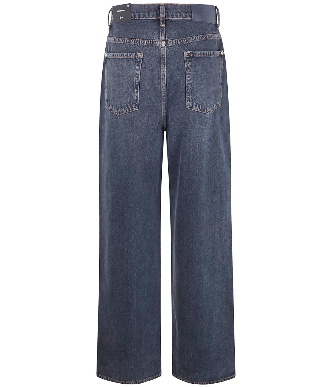 7 FOR ALL MANKIND Серые хлопковые прямые джинсы, фото 2