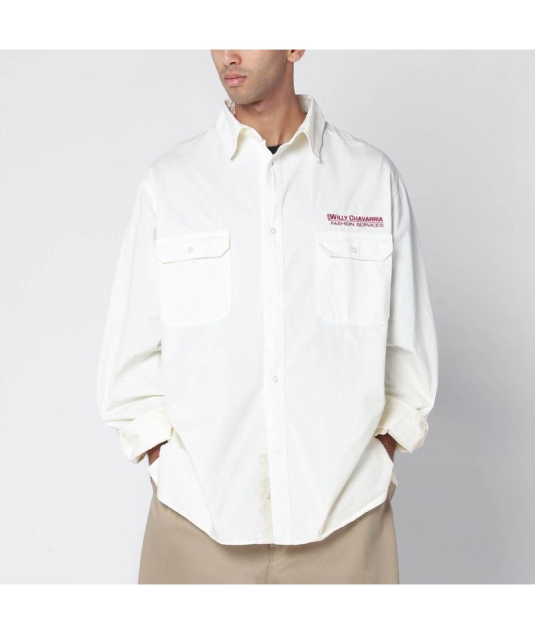 WILLY CHAVARRIA Белая хлопковая кэжуал рубашка, фото 2