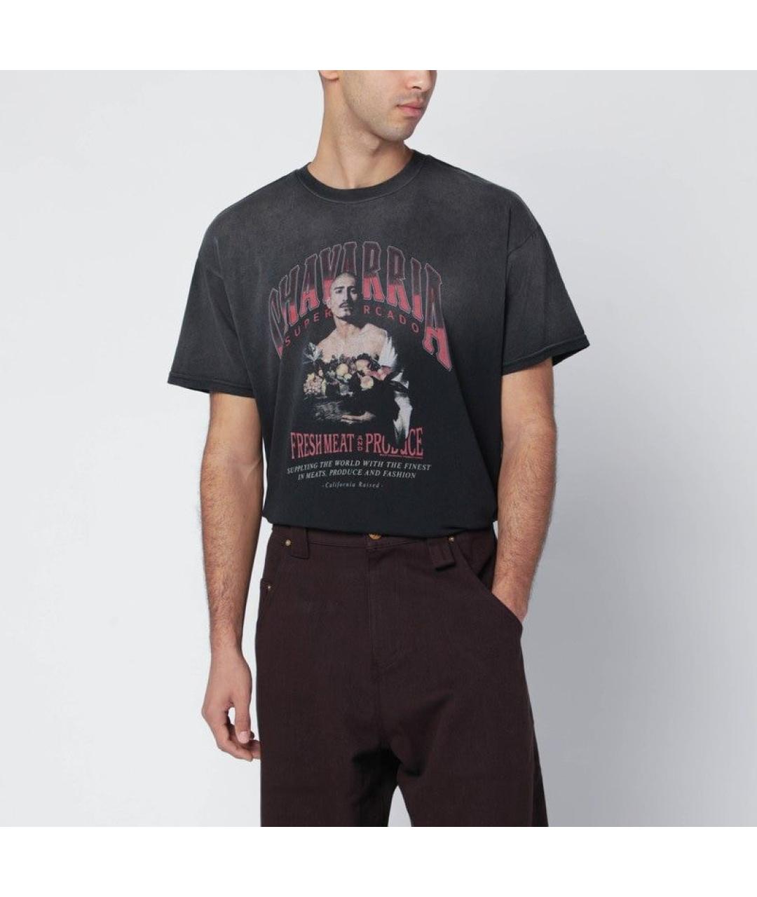 WILLY CHAVARRIA Черная хлопковая футболка, фото 2