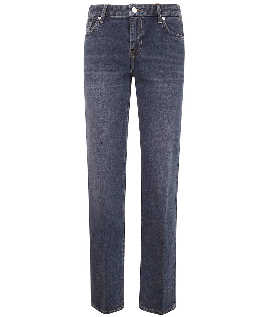 7 FOR ALL MANKIND Серые хлопковые прямые джинсы, фото 1