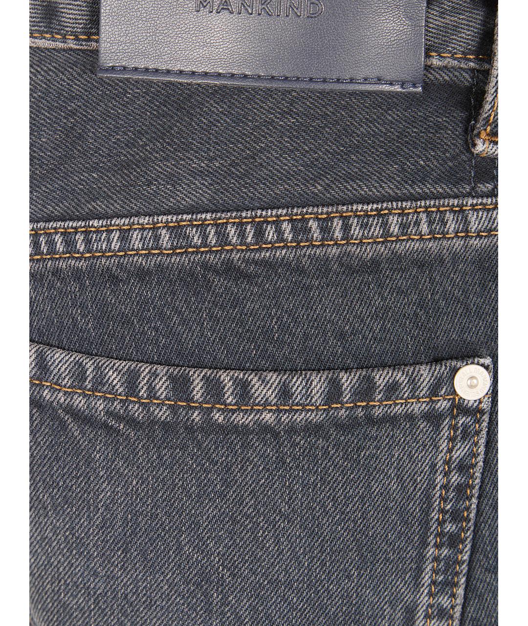 7 FOR ALL MANKIND Серые хлопковые прямые джинсы, фото 3