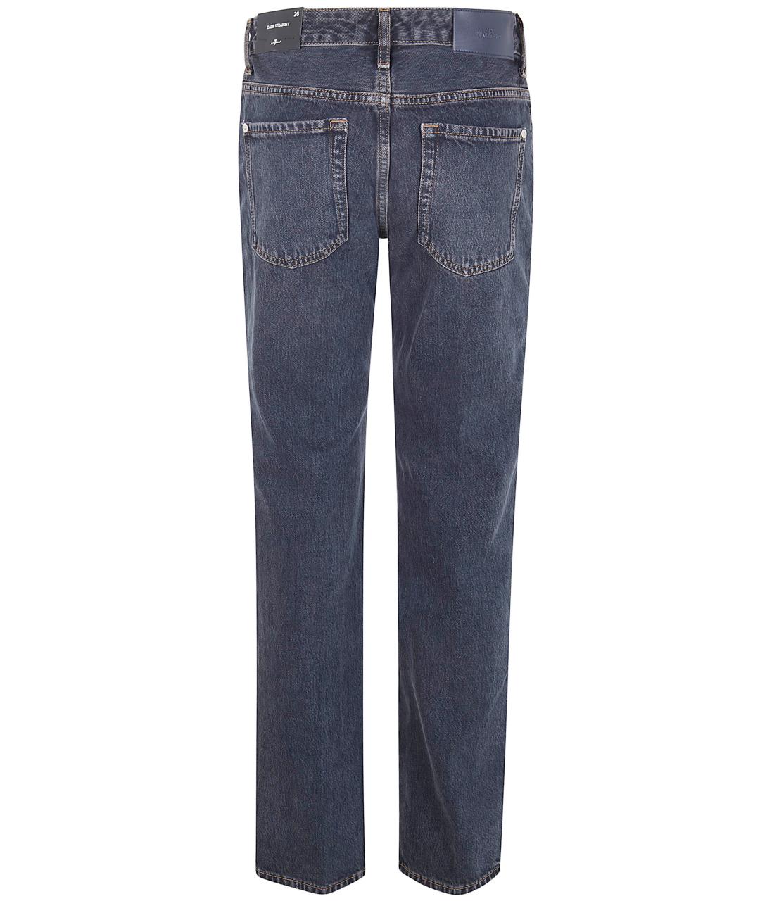 7 FOR ALL MANKIND Серые хлопковые прямые джинсы, фото 2