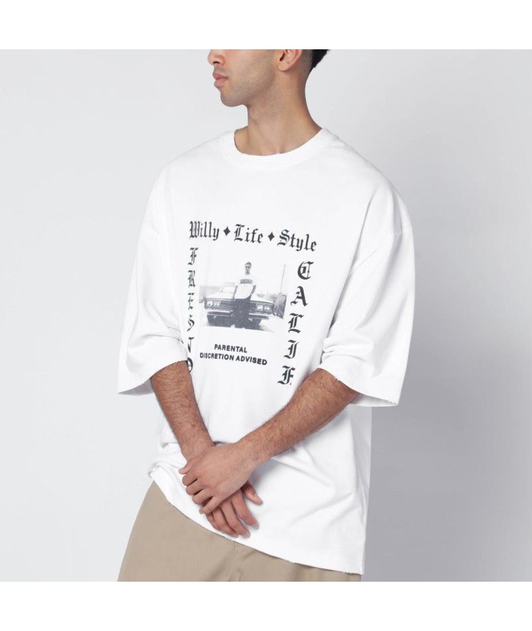 WILLY CHAVARRIA Белая хлопковая футболка, фото 2