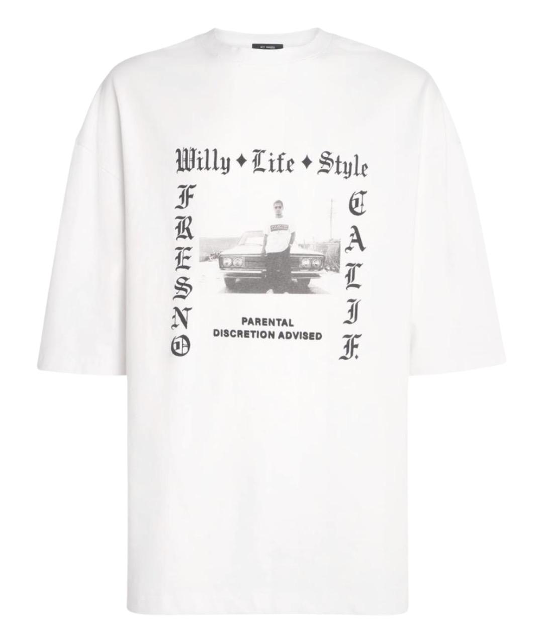 WILLY CHAVARRIA Белая хлопковая футболка, фото 1