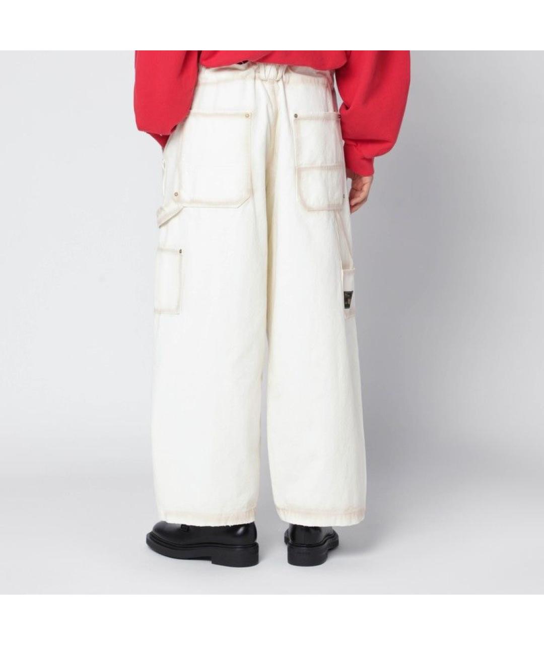WILLY CHAVARRIA Белые хлопковые повседневные брюки, фото 3
