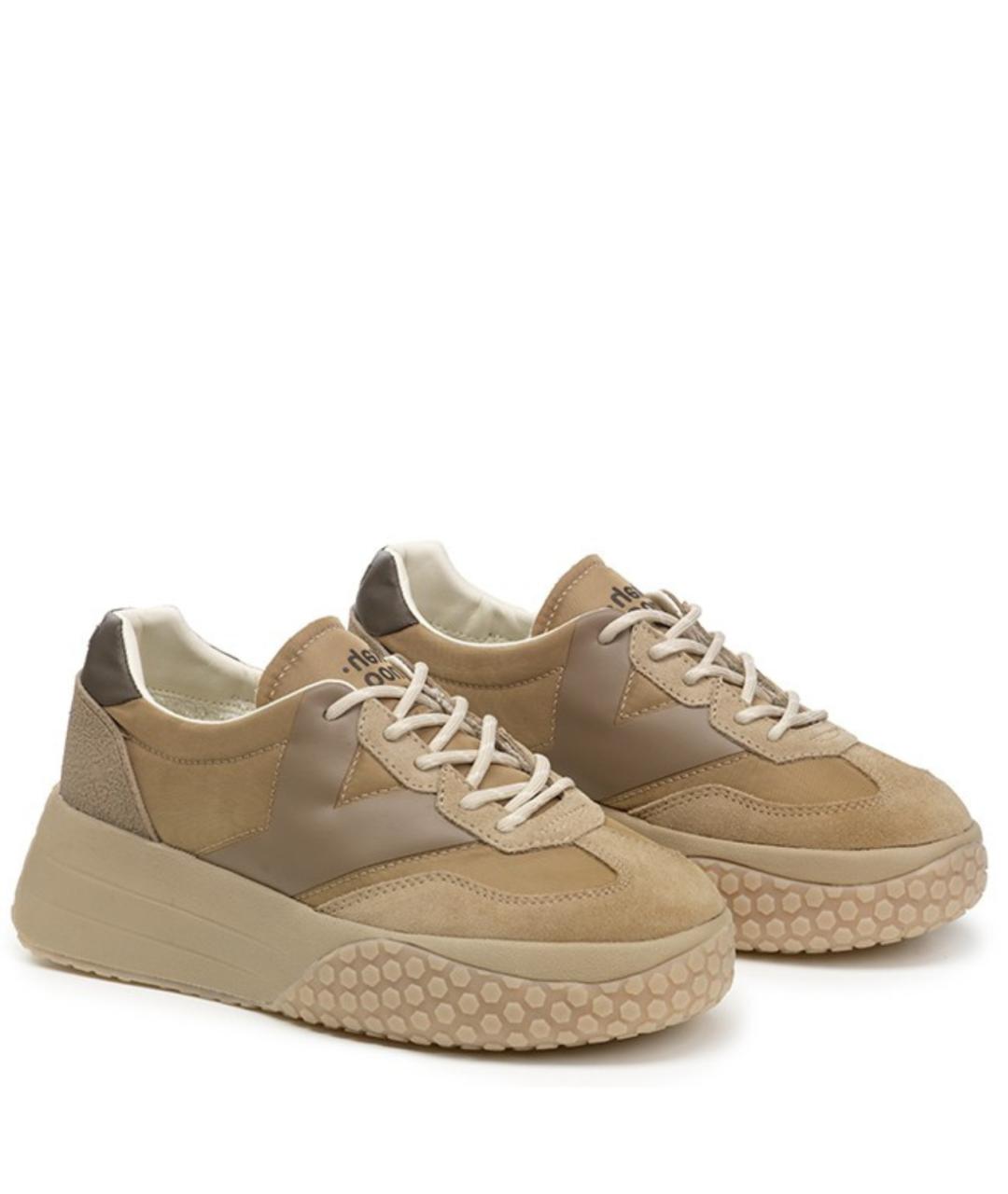 KEH NOO Бежевые замшевые кроссовки, фото 2