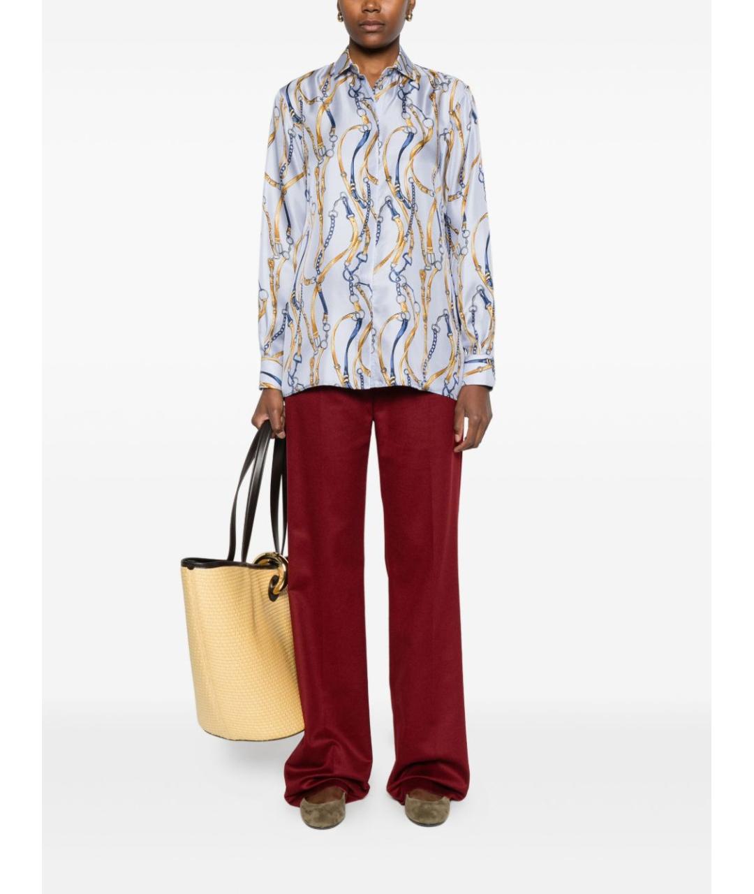 ARCHIVIO 67 Мульти шелковая рубашка, фото 4