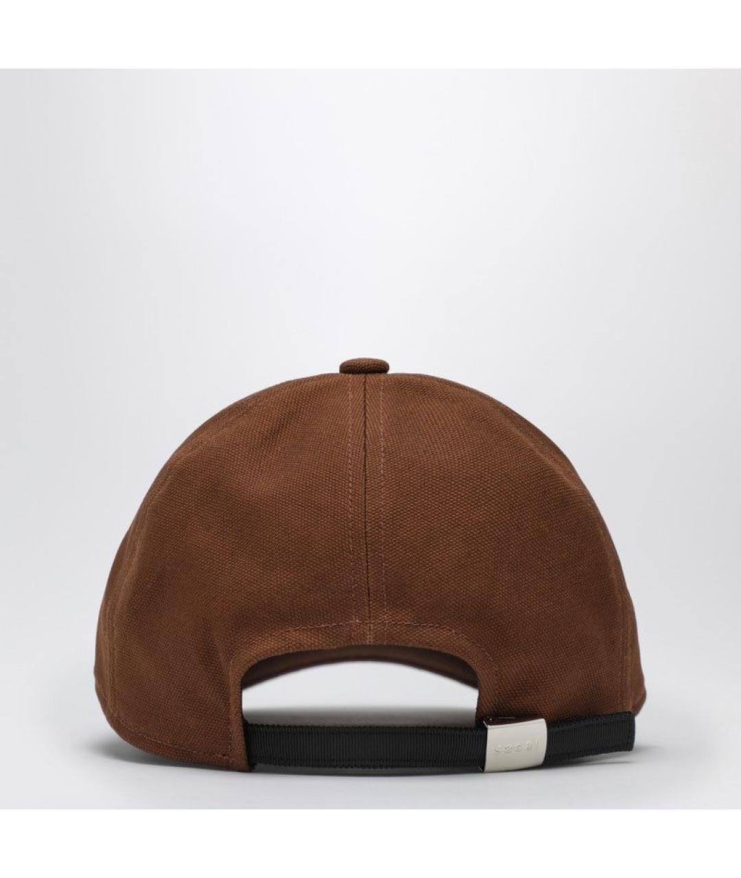 SACAI Коричневая хлопковая кепка/бейсболка, фото 2