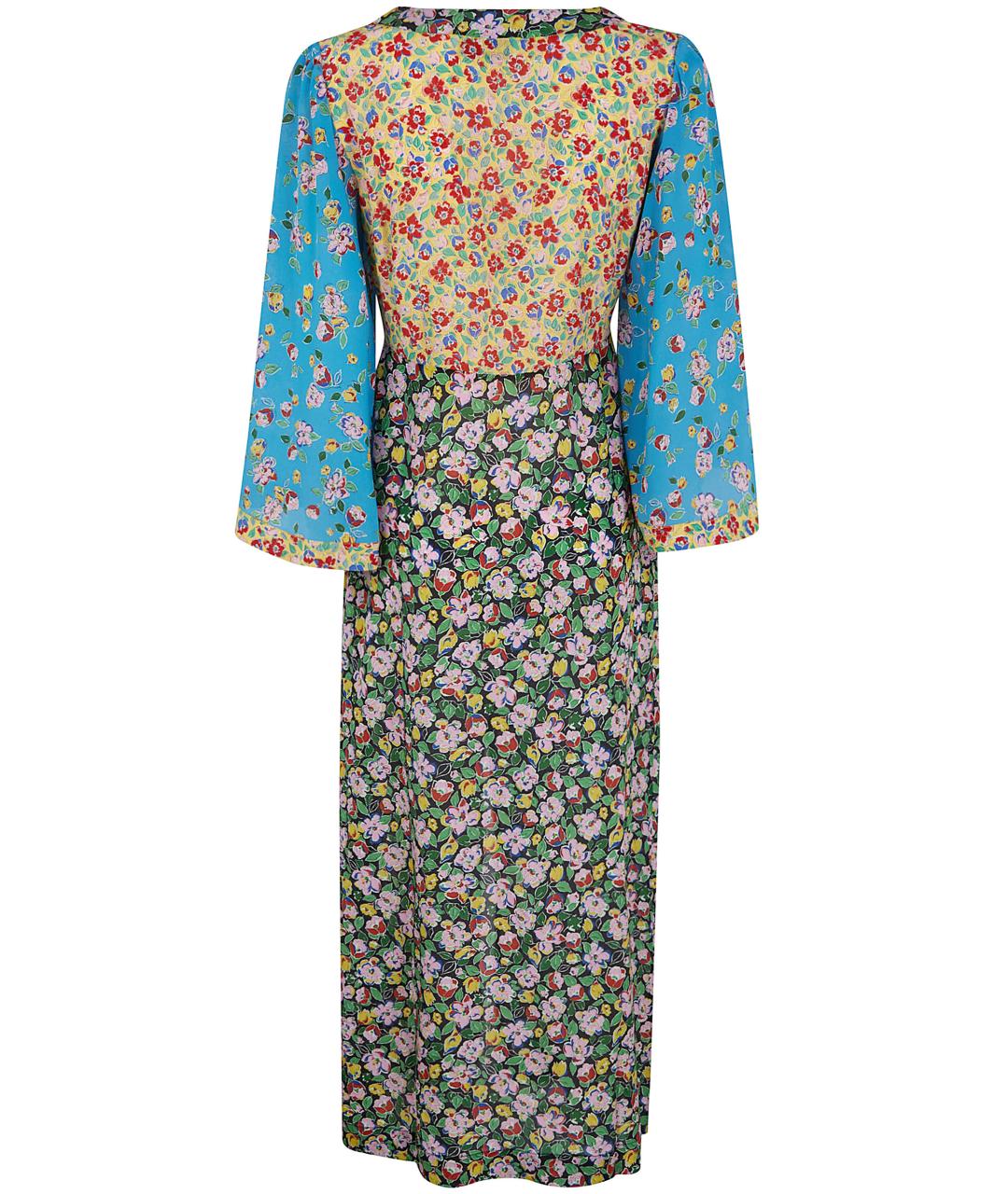 RIXO Мульти шелковое повседневное платье, фото 2