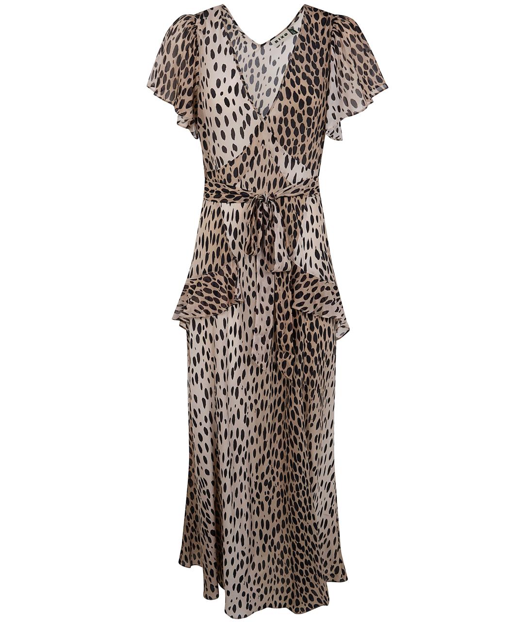 RIXO Мульти шелковое повседневное платье, фото 1