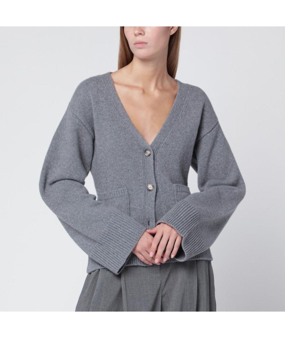 ALMADA LABEL Серый шерстяной кардиган, фото 2