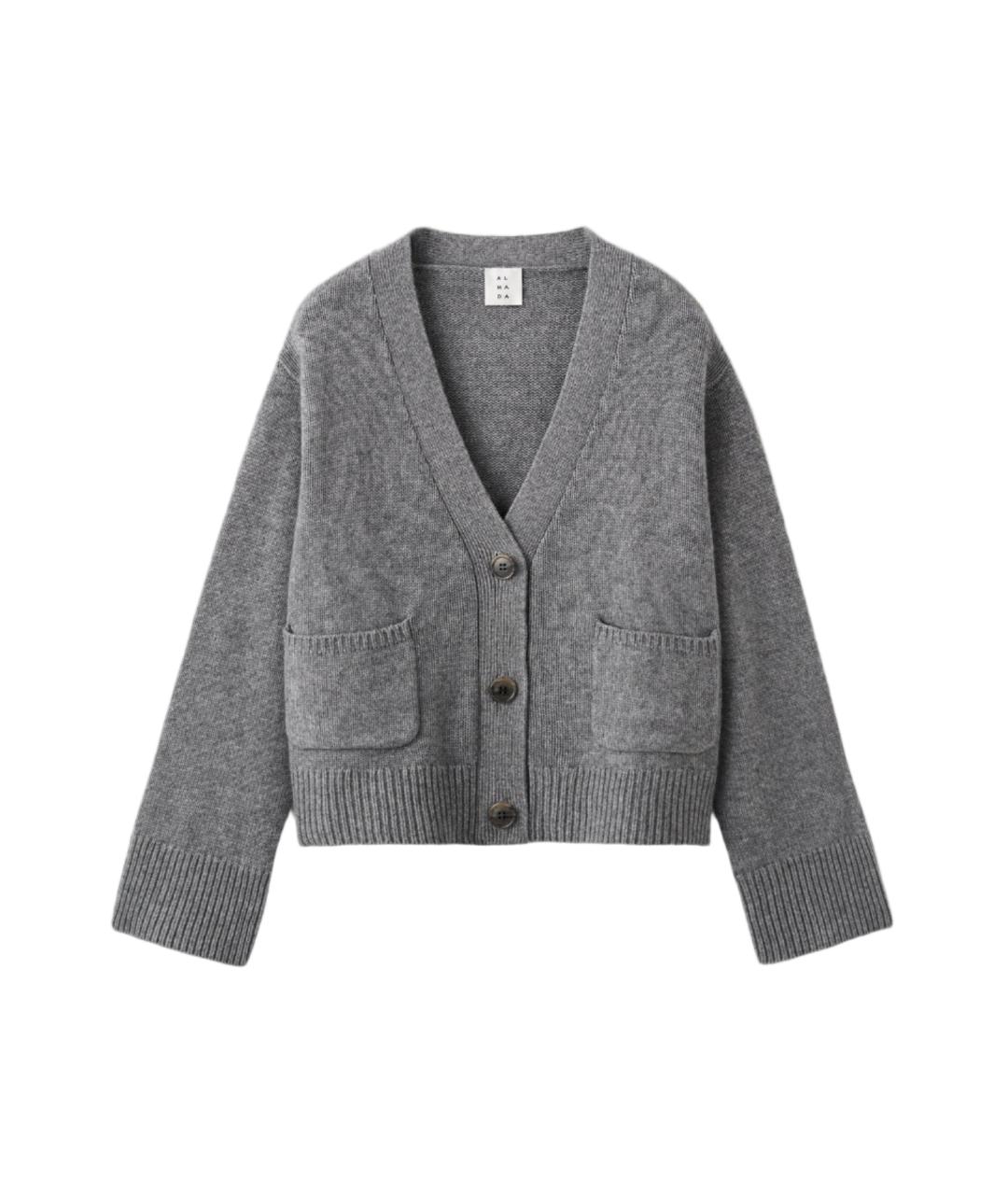 ALMADA LABEL Серый шерстяной кардиган, фото 1