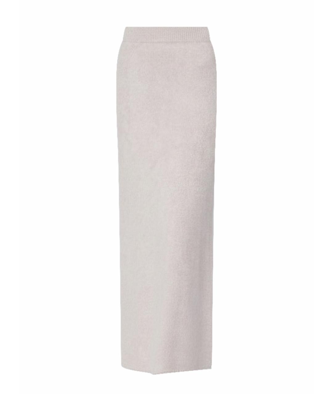ALMADA LABEL Бежевая кашемировая юбка макси, фото 1